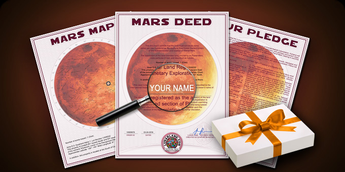 Premium Planet Mars Lunar Land Gift Package