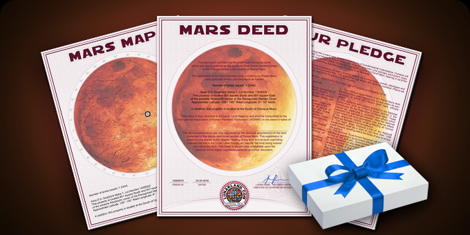 Standard Planet Mars Lunar Land Gift Package